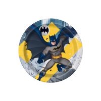 Assiettes de Batman de 22 cm - 8 unités