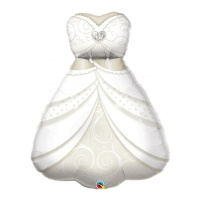 Ballon silhouette XL de robe de mariée de 97 cm - Qualatex