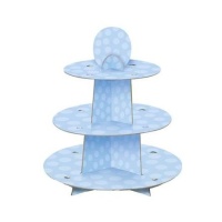 Support pour cupcakes bleu - 29,8 x 33,8 cm