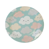 Assiettes Clouds Party 18cm - 8 pièces