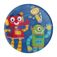 Assiettes Robots de 23 cm - 8 unités