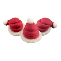 Figurines en sucre de bonnet de Père Noël de 2,6 x 3,5 cm - Dekora - 72 unités