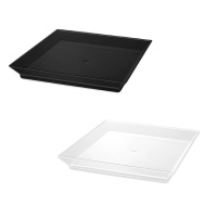 Assiettes carrées en plastique de 13 cm - 25 unités