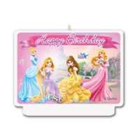 Bougie décorative des Princesses Disney de 7 x 9 cm - 1 unité