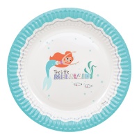 Assiettes de La Petite Sirène de 23 cm - 8 unités