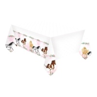 Nappe à motif de chevaux roses de 1,20 x 1,80 m