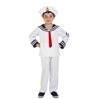 Costume de marinier naval avec noeud rouge pour enfant