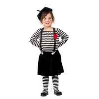 Costume de mime à rayures pour fille