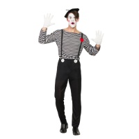 Costume de mime rayé pour homme