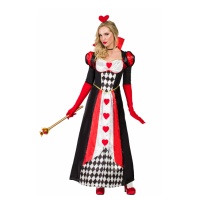 Costume de reine de coeurs long pour femme