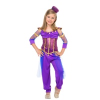 Costume de princesse arabe violet pour enfant