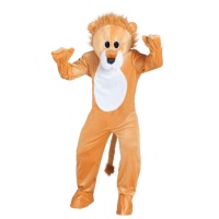 Costume de lion safari avec tête pour adultes