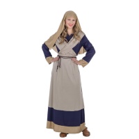 Costume d'hébreu bleu et marron pour femme