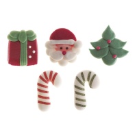 Figurines de sucre de Noël assortis - Dekora - 12 unités