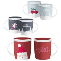 Tasse de 350 ml de Joyeux Noël avec filtre à thé - 1 unité