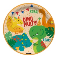 Assiettes de fête Dino de 22,7 cm - 8 unités