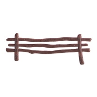 Topper pour gâteau de clôture marron de 13 cm - Dekora - 144 unités