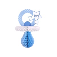 Suspension nid en forme de tétine bleue de 30 cm