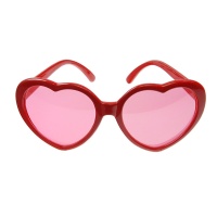 Lunettes en forme de coeur rouge