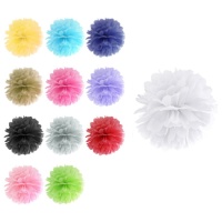 Suspension ronde pompon de 25 cm - 1 unité