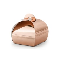 Boîte rose doré de 6 cm - 10 unités