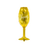 Ballon en forme de coupe de champagne de 28 x 80 cm - PartyDeco