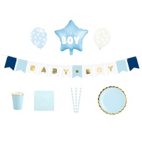 Pack pour fête de Baby Shower garçon