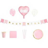 Pack pour fête de Baby Shower fille