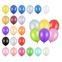 Ballons en latex de 27 cm métalisés - PartyDeco - 10 unités