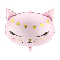 Ballon silhouette XL tête de Chat de 50 x 40 cm - PartyDeco