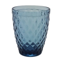 Verre de 250 ml en cristal gravé bleu