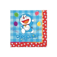 Serviettes de Doraemon de 16,5 x 16,5 cm - 20 unités