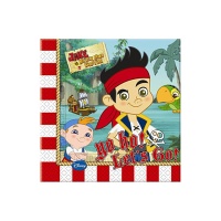 Serviettes d'aventure Jake le Pirate de 16,5 x 16,5 cm - 20 unités