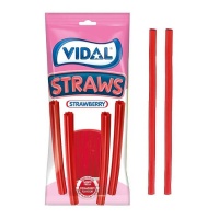 Réglisse Rouge à la Fraise - Straws Vidal - 90 gr