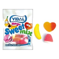 Sac assorti de bonbons gélifiés avec sucre et piquant - Vidal - 90 gr