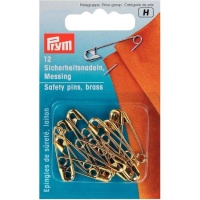 Épingle de sûreté de 3,8 cm dorées - Prym - 12 unités