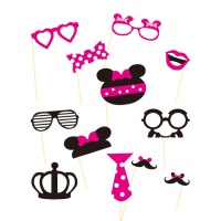 Kit pour photobooth souricette Minnie - 12 unités