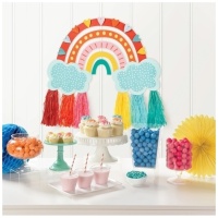 Kit décoratif de Nuage Arc-en-ciel - 41,9 x 68,5 cm