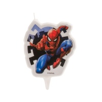 Bougie Spiderman de 7,5 x 6,5 cm - 1 unité