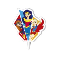 Bougie décorative Super Hero Girls de 7,5 cm - 1 unité