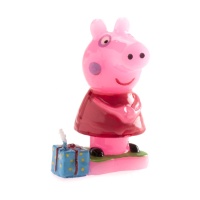 Bougie figurine Peppa Pig avec cadeau 8 cm - 1 pièce