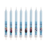 Bougies de La Reine des Neiges de 8,5 cm - 8 unités