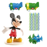 Décor de gâteau Mickey Mouse avec bougies - 21 pièces