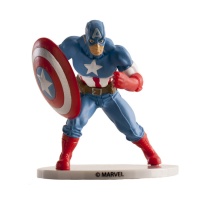 Figurine pour gâteau de Captain America de 8 cm - 1 unité