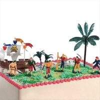 Décoration pour gâteau de pirate - 10 unités