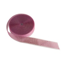 Ruban strass 8 rangées pour gâteau rose - 10 m