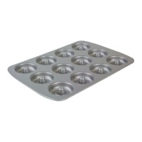 Moule à donut mini en acier de 37,3 x 26,1 cm - PME - 12 cavités