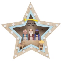 Figure de l'Étoile des Rois Mages avec lumière de 35 cm