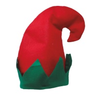 Bonnet d'elfe rouge et vert