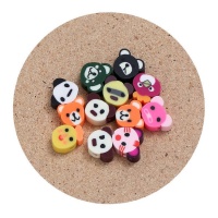 Perles de couleurs d'animaux de 1 cm - 12 unités